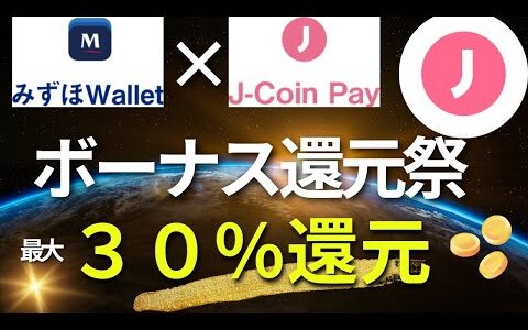 一部訂正あり【みずほWallet ×J-Coin Pay】ボーナス還元祭最大３０％還元（税金支払も対象）