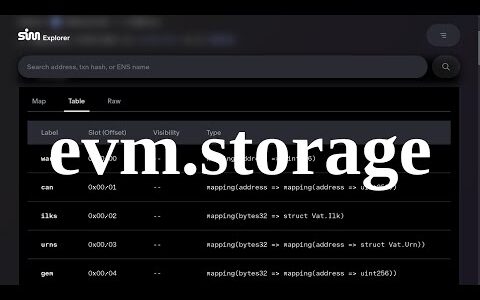 Website to view smart contract storage layout and data