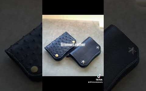 OSTRICH オーストリッチ　GrooverLeather tracker wallet 革財布　handmade