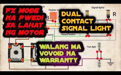 Dual contact signal light na pwedi sa lahat ng motor/FX mode..