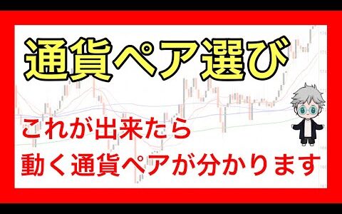 【FX】通貨ペア選びのコツ！※これが出来たら動く通貨ペアが分かります！