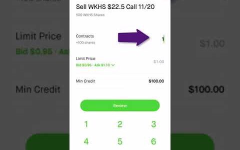 FAST $110 For Selling WKHS Covered Call Option | SIMPLE OPTION TRADING |