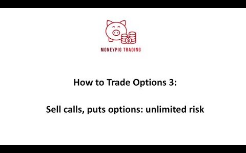 Beginner Options Trading 3: Sell calls, puts options: unlimited risk 米株のオプション(英語)