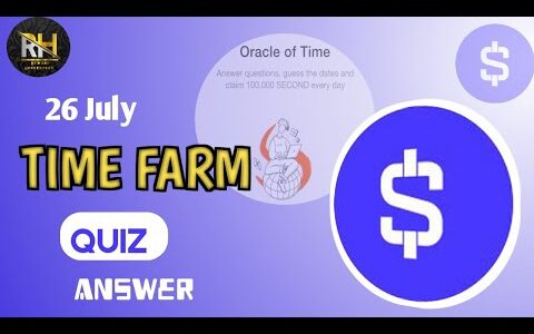 Time farm answer today | when was the first ico (initial coin offering) held? 26 july Oracle of time