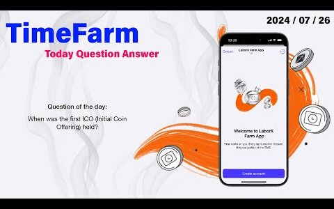 When was the first ICO (Initial Coin Offering) held? ( Today TimeFarm Answer )