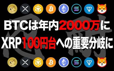 ビットコインまさかの急落も問題ナシ？XRPは明暗分ける、重要な分かれ道へ…【仮想通貨】【最新情報】【ETH】【イーサリアム】【BTC】【リップル】