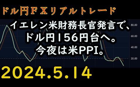 【18万円から始める放課後FX】 ボリンジャーバンド とストキャスティクスで、コツコツ短期売買 【FXリアルトレード】  2024.5.14(火)放課後17:30～19:00頃