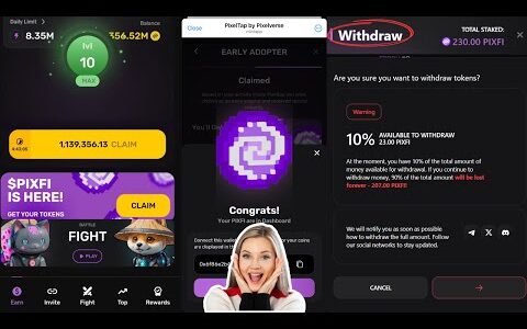 How To Claim Pixelverse Airdrop And Withdraw PIXFI Token & NFT Rewards ? Step-by-Step Guide in Hindi