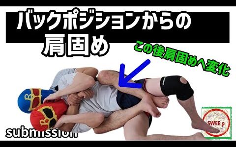 バックポジションからの肩固め