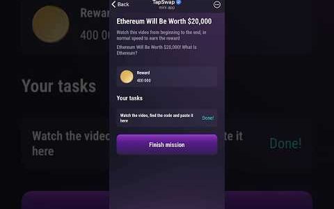 TapSwap video code | Ethereum Will Be Worth $20,000 ! What Is Ethereum? | 23rd July