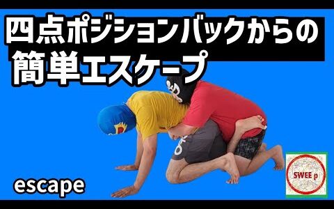 四点ポジションバックからの簡単足かけエスケープ