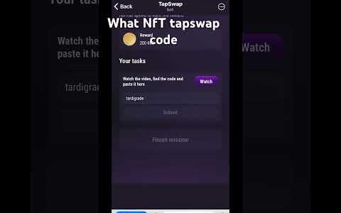 Tapswap what NFTs code