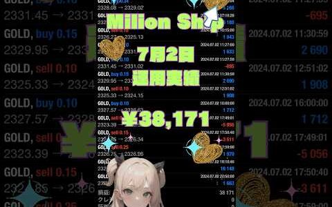 【FX自動売買検証】⛴️ミリオンシップEA⛴️2024/7/2運用実績！ 金虎EA ミリオンシップEA  神の目EA  金獅子EA   投資　不労所得  仮想通貨　BTC WOLF
