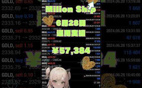 【FX自動売買検証】⛴️ミリオンシップEA⛴️2024/6/28運用実績！ 金虎EA ミリオンシップEA  神の目EA  金獅子EA   投資　不労所得  仮想通貨　BTC WOLF