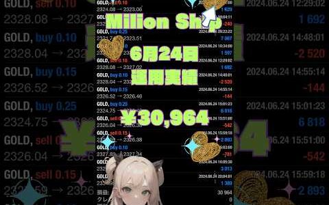 【FX自動売買検証】⛴️ミリオンシップEA⛴️2024/6/24 運用実績！ 金虎EA ミリオンシップEA  神の目EA  投資　初心者  爆益   安定 不労所得  仮想通貨　BTC WOLF