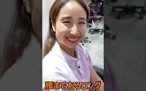 茶髪ロングをバリカンで刈り上げました。 Japanese beauty long to cropped haircut.