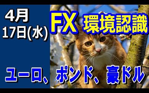 【TAKA FX】ドル、円、ユーロ、ポンド、豪ドルの環境認識解説。4月17日(水)