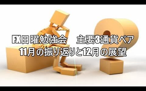 FX日曜勉強会　主要3通貨ペア　11月の振り返りと12月の展望