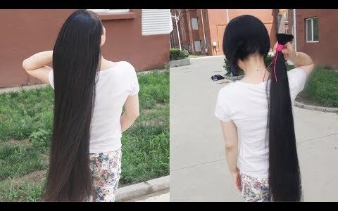 Long To Short Chinese Beauty haircut H18 黒髪スーパーロングのバッサリ断髪