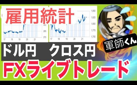 【雇用統計】軍師くんのFXライブ　楽勝アルバイトな件